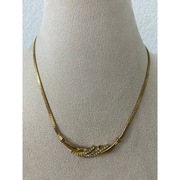 Vintage necklace with rhinestone - Picture 1 of 5
